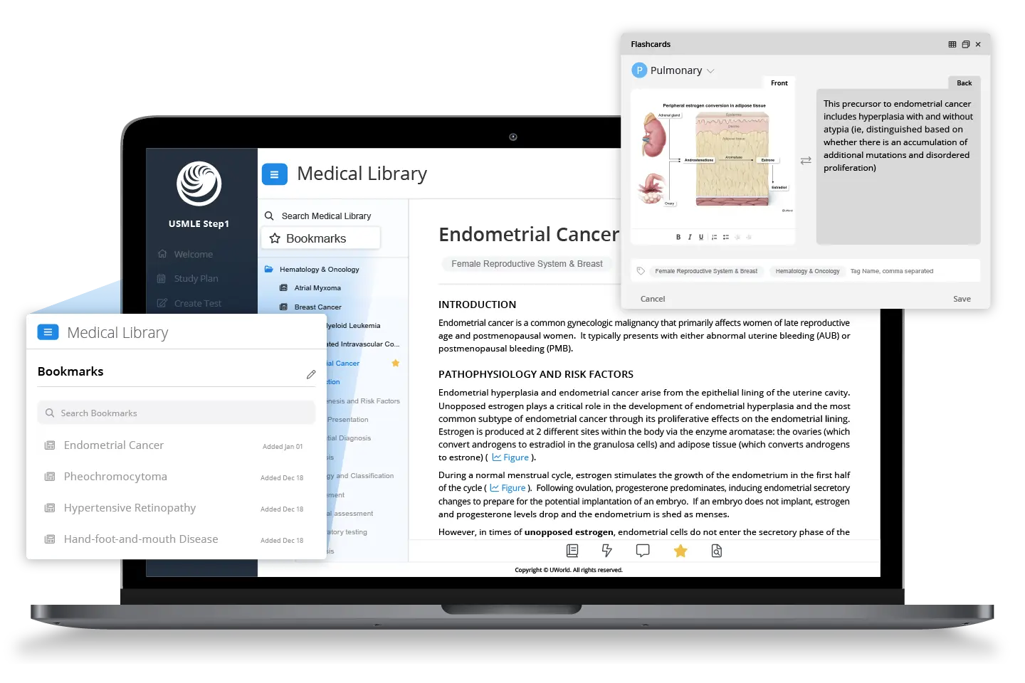 The UWorld Medical Library for medical students, residents, and practicing physicians