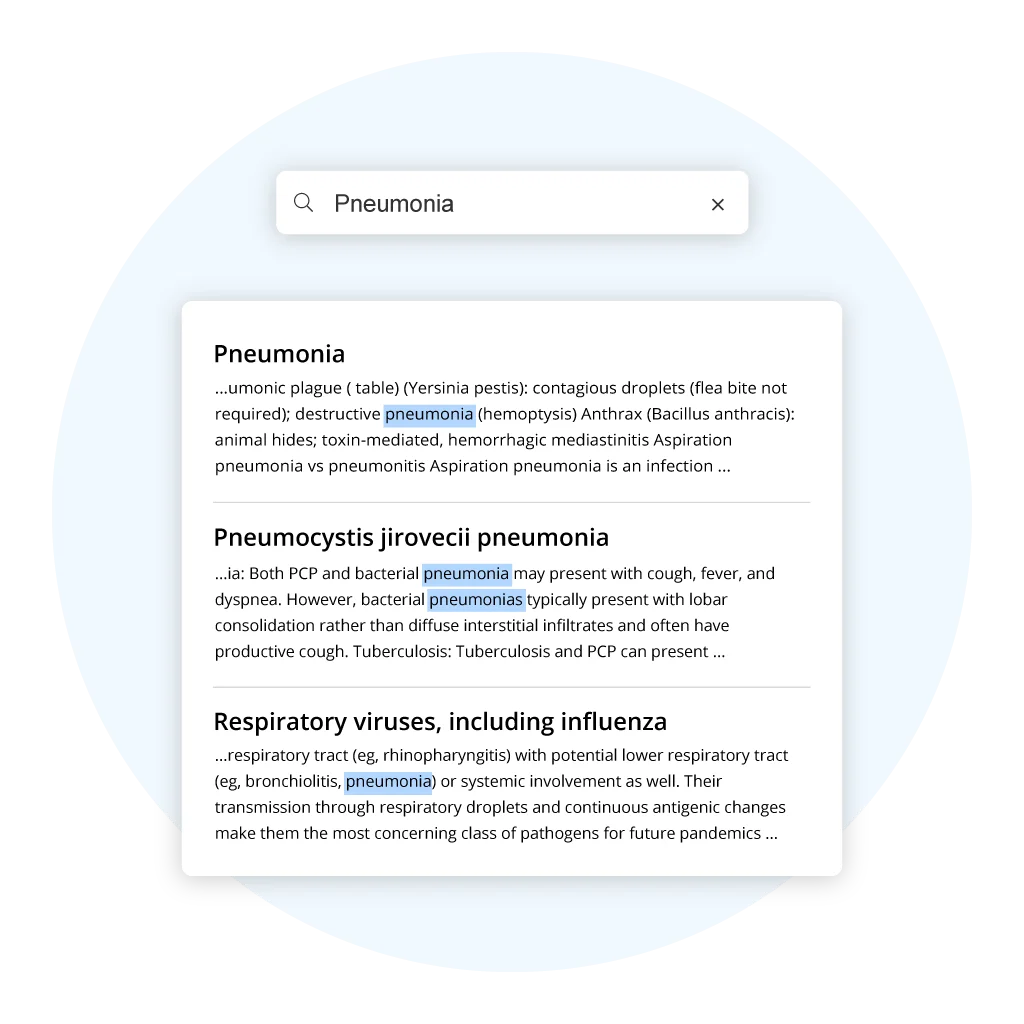 UWorld Medical Library advanced search functionality