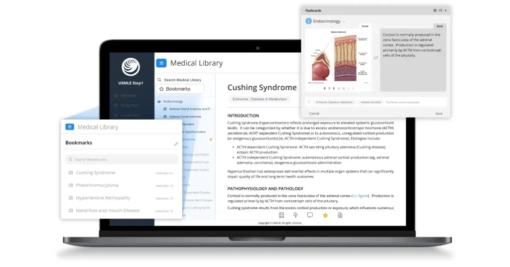 The UWorld Medical Library for medical students, residents, and practicing physicians